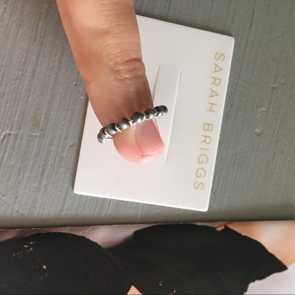 Sarah Briggs ear cuff - silver tone w pearls - Picture 4 of 4